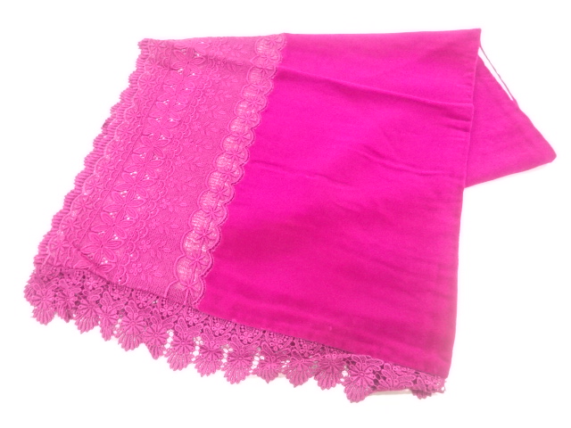 ビロードレース花模様ショール